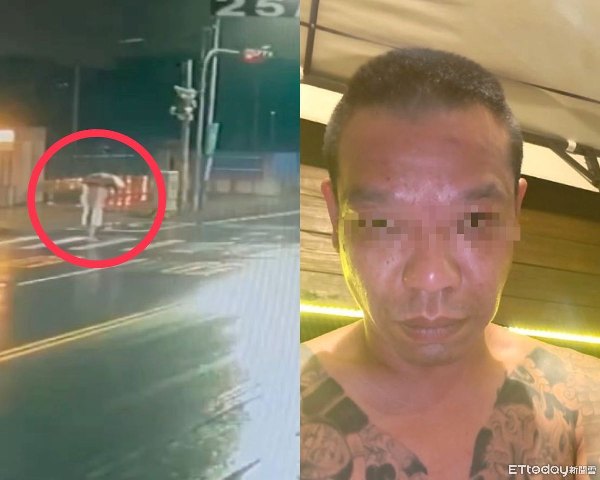 台中男遭刺胸喪命！地方頭痛人物　「撐傘穿病服」最後身影曝