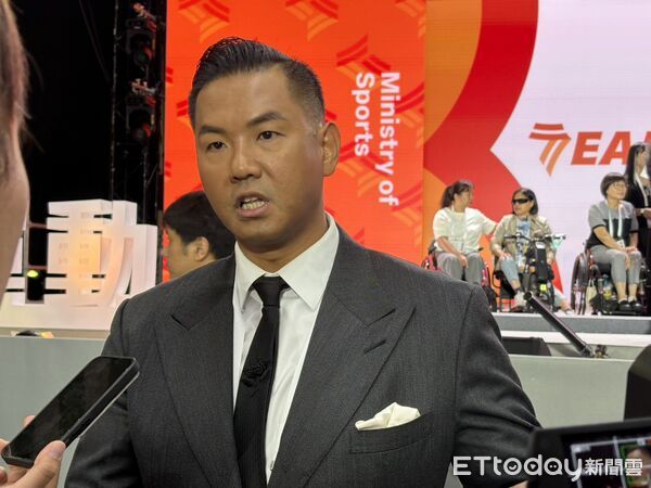 ▲運動部首任部長李洋上任，PLG職籃副會長陳建州現身力挺。（圖／記者杜奕君攝）