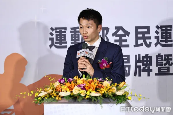 ▲運動部部長李洋出席全民運動署揭牌暨布達典禮。（圖／記者林敬旻攝）