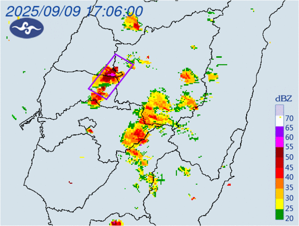 ▲▼大雷雨即時訊息 。（圖／氣象署提供）