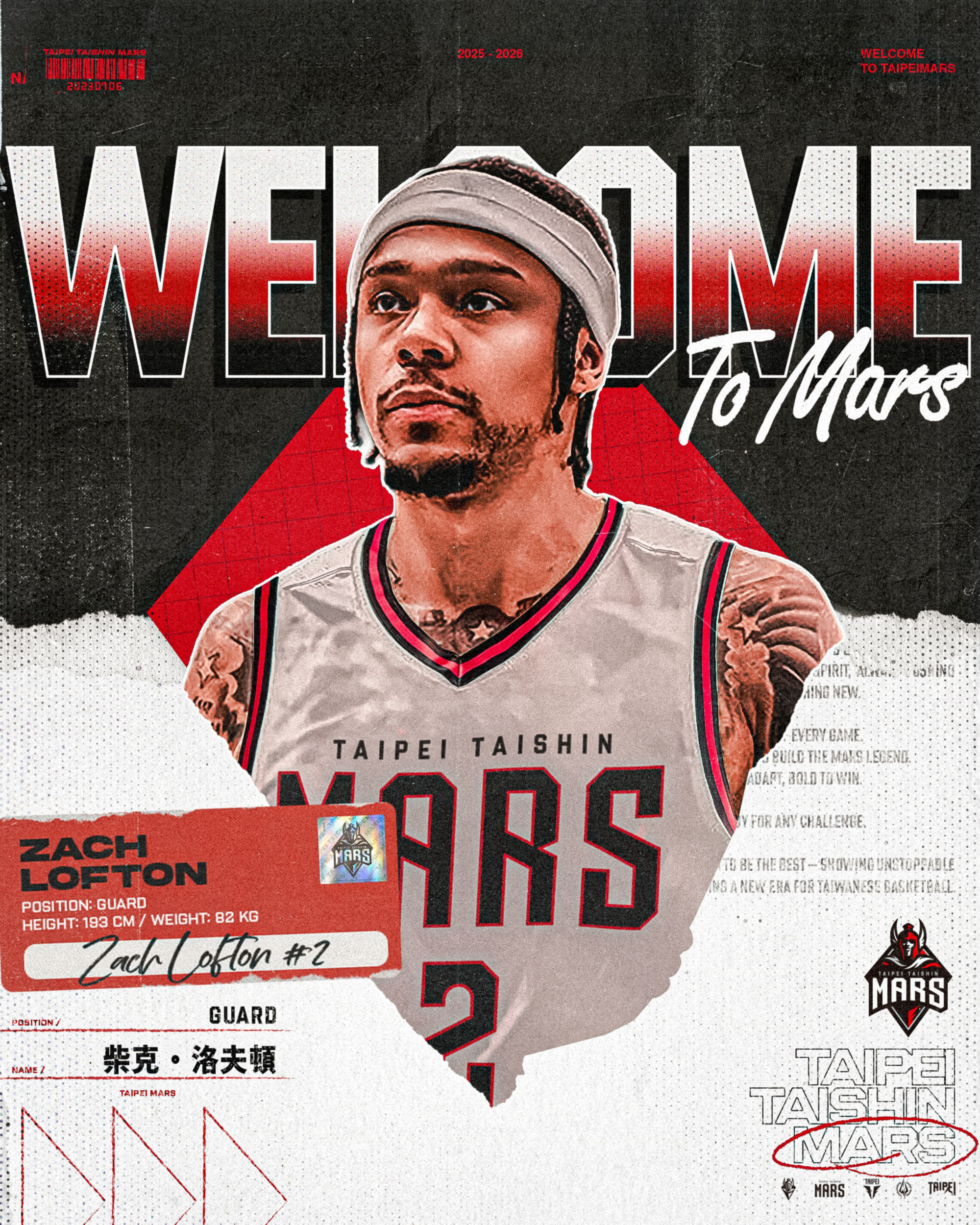 ▲▼爆炸型得分手「洛夫頓」加盟台北戰神。（圖／台北戰神提供）