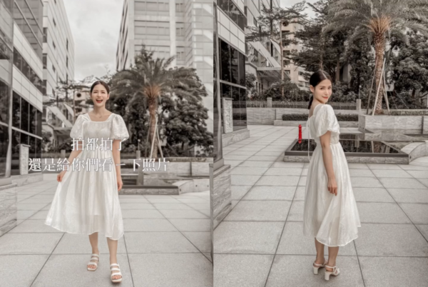 ▲▼蘿莉塔穿白洋裝錄影被說怪　回家驚覺：總不能全打馬賽克。（圖／翻攝自Instagram／lolitalee513）