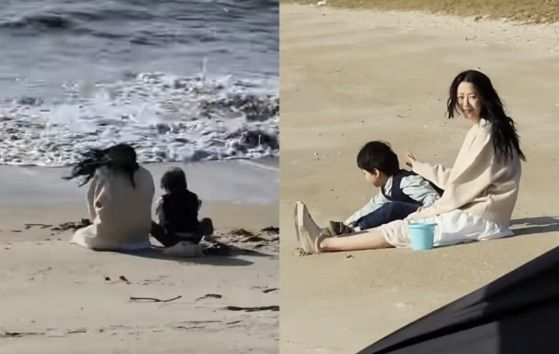 外送稿用　▲▼6歲童星遭浪捲走！《螳螂》高賢廷飛奔救人　親母嚇到僵住：真的感謝。（圖／翻攝自韓網）