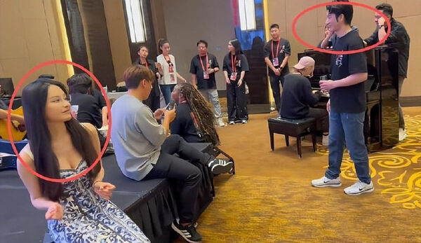 ▲▼王力宏慶功宴上出現長髮正妹，被網友揣測是新女友。（圖／翻攝自微博）