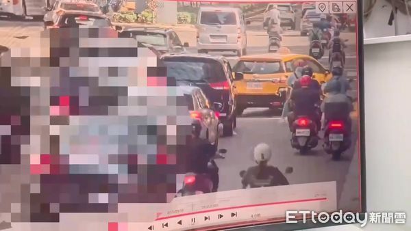 ▲大安區計程車載客引發騎士上前理論，雙方爆發口角衝突。（圖／記者張君豪翻攝）