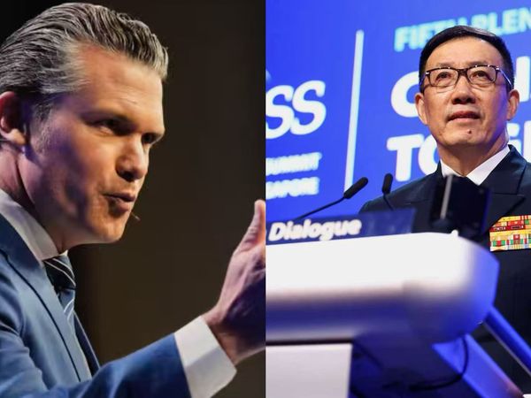 ▲▼  董軍、美國國防部長赫格塞斯（Pete Hegseth）           。（圖／路透社）