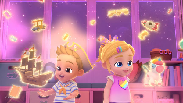 ▲《碰碰狐和貝貝彬歡唱電影：奇幻世界大冒險》碰碰狐將與貝貝彬，展開一場尋找鯊魚寶寶的冒險旅程。（圖／甲上提供）