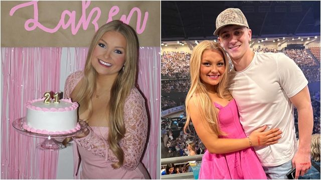 ▲▼衣櫃驚藏嬰屍！　啦啦隊妹10個月前「萬聖節扮孕婦」照片瘋傳。（圖／翻攝臉書Abby Blabby- True Crime & News、Laken Snelling）