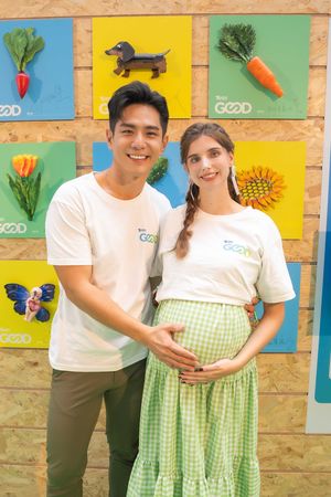 ▲祖雄與佳娜今天出席TVBS的活動。（圖／TVBS提供）