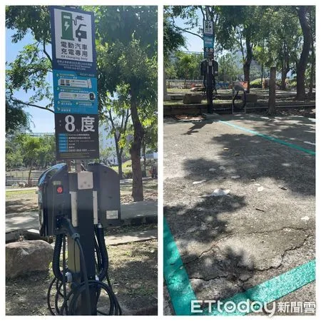 ▲新營醫院與ACON-ECO合作設定電動車充電樁，落實ESG永續行動。（記者林東良翻攝，下同）