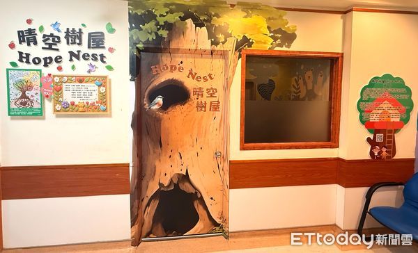 ▲成大醫院兒科病房「晴空樹屋 Hope Nest」正式啟用，醫護與病童家屬共同見證溫馨時刻。（記者林東良翻攝，下同）