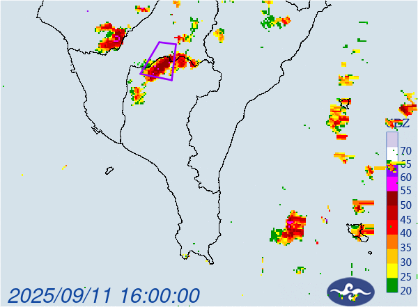 ▲▼大雷雨即時訊息 。（圖／氣象署提供）