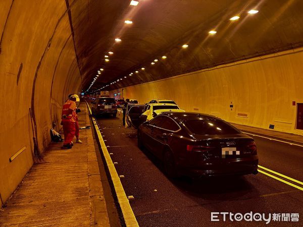 ▲國道6號17.9公里隨後發生3車追撞事故。