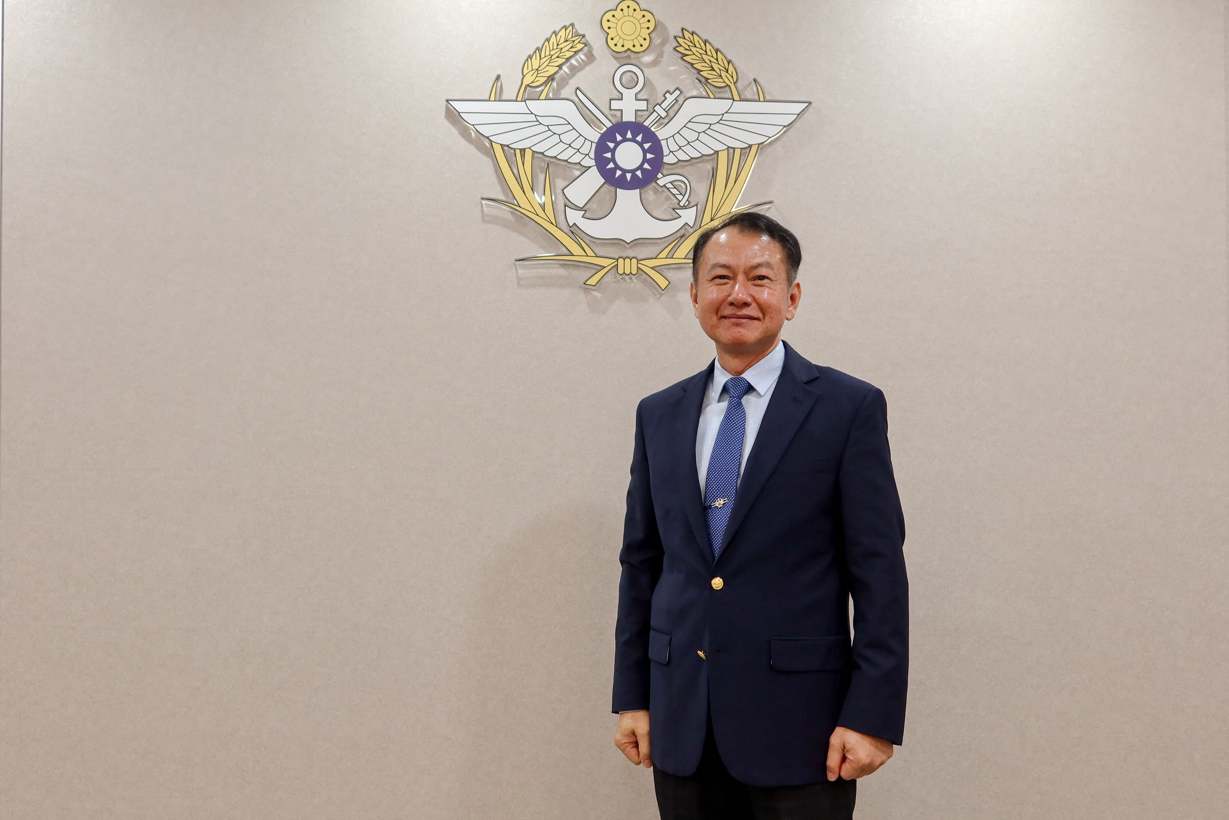 ▲▼國防部全民防衛動員署物力動員處處長沈威志。（圖／路透）