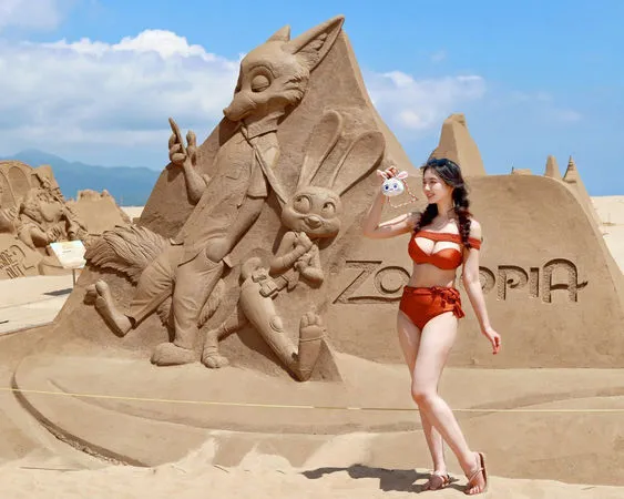 ▲▼2025福隆國際沙雕藝術季「迪士尼仲夏歡樂祭」。（圖／東北角風管處提供）