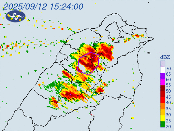 ▲▼大雷雨即時訊息 。（圖／氣象署提供）