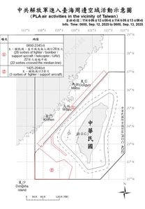 44架次共機艦出海擾台　國防部任務機監控