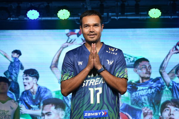 ▲台中連莊公布黃金陣容，包括「黃金左手」吳宗軒、2014 年亞運最佳舉球員、來自泰國的薩蘭迪。（圖／台中連莊提供）