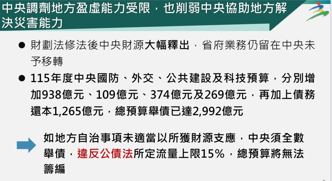 ▲▼行政院主計處針對財劃法爭議說明。（圖／行政院提供）