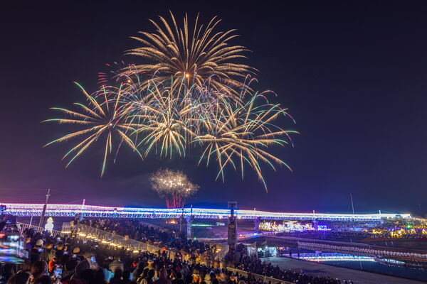 ▲114年國慶焰火10/10在南投縣會展中心盛大登場，9月16日晚間8點將進行試放。（圖／南投縣政府提供）