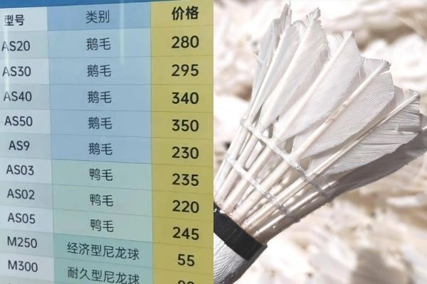 ▲陸羽毛球價格上漲。（圖／翻攝自微博）