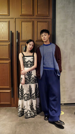 ▲施柏宇（左起）、程予希和導演邱晧洲出席《夏日最後的祕密》韓國首映。（圖／阿榮影業提供）