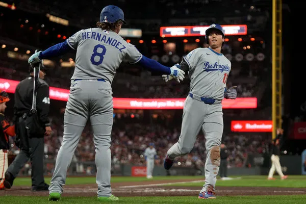 ▲大谷翔平開轟道奇13比7逆轉勝巨人　分區封王魔術數字降至「11」。（圖／達志影像／美聯社）