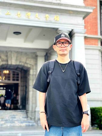 ▲張吉安赴台南台灣文學館出席新片《搖籃凡世》映後講座。（圖／海鵬影業提供）