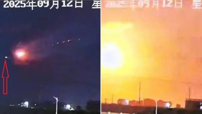 影／山東驚現UFO遭擊落！　目擊者聽到兩聲巨響：以為打雷