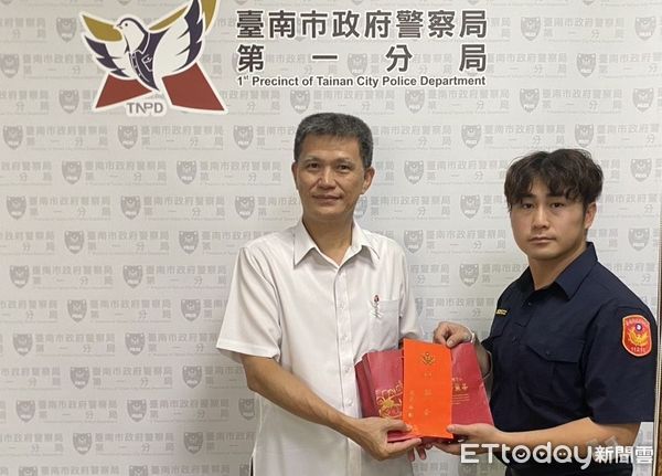 ▲台南市警一分局德高所長林海平在圍捕過程中右手臂被嫌犯咬傷，所幸送醫治療後無大礙。（圖／記者林東良翻攝，下同）