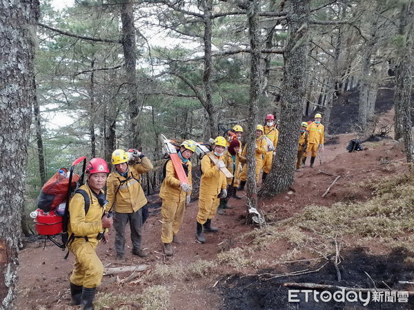 ▲林業保育署南投分署辦理林火救災陸空吊掛訓練。（圖／林業保育署南投分署提供）