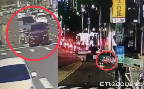 ▲▼鼓山區昨日（14日）接連發生兩起交通事故，造成2名機車騎士受傷，所幸均無大礙。（圖／記者吳世龍翻攝