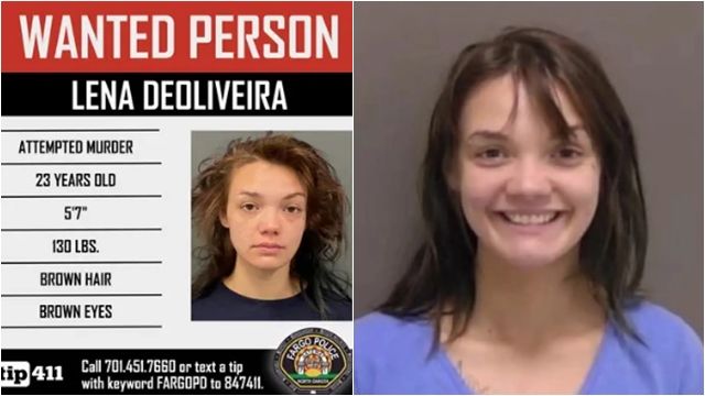 ▲▼趁他睡夢中「斧頭狂砍男友」　蛇蠍女友逮捕照詭異燦笑。（圖／翻攝法哥警察局、卡斯郡立監獄）