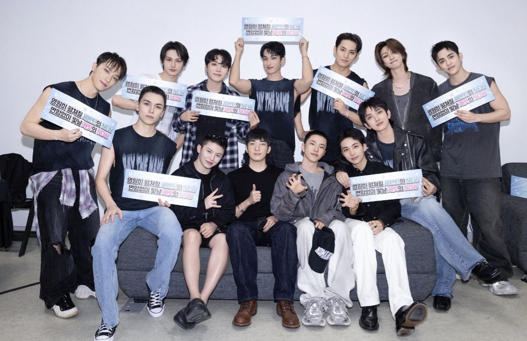 ▲SEVENTEEN WOOZI理平頭入伍　HOSHI明當兵報到。（圖／翻攝自SEVENTEEN Ｘ）