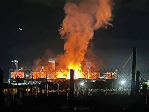 興達電廠燃氣機組火災燒出國安危機，中油也有未爆彈。（翻攝記者爆料網）