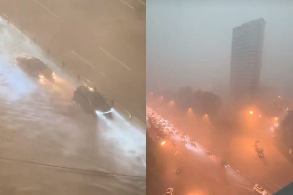 ▲▼成都大暴雷雨。（圖／翻攝自微博）