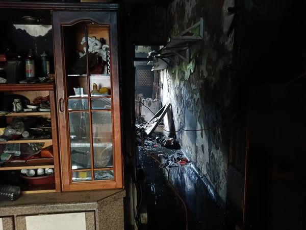 ▲北斗民宅火警孝子逃生不急葬生火場。（圖／民眾提供）