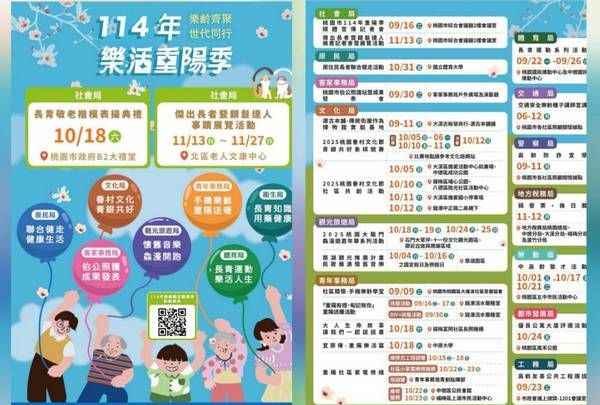 ▲桃園樂活重陽季啟動