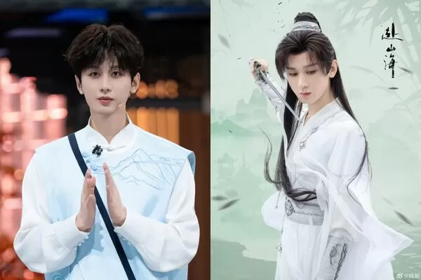 ▲▼《赴山海》穿幫畫面瘋傳！成毅手拿劇本穿洞洞鞋親回應。（圖／翻攝自微博／成毅）