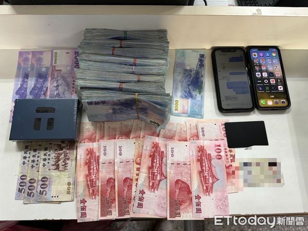 ▲善化警分局專案小組攻堅行動，將詐欺集團16人拘提到案，查扣新台幣現金700萬元與泰達幣10萬顆，總值逾千萬元。（圖／記者林東良翻攝，下同）