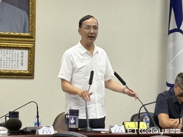 ▲▼國民黨主席朱立倫中常會致詞。（圖／記者鄭佩玟攝）