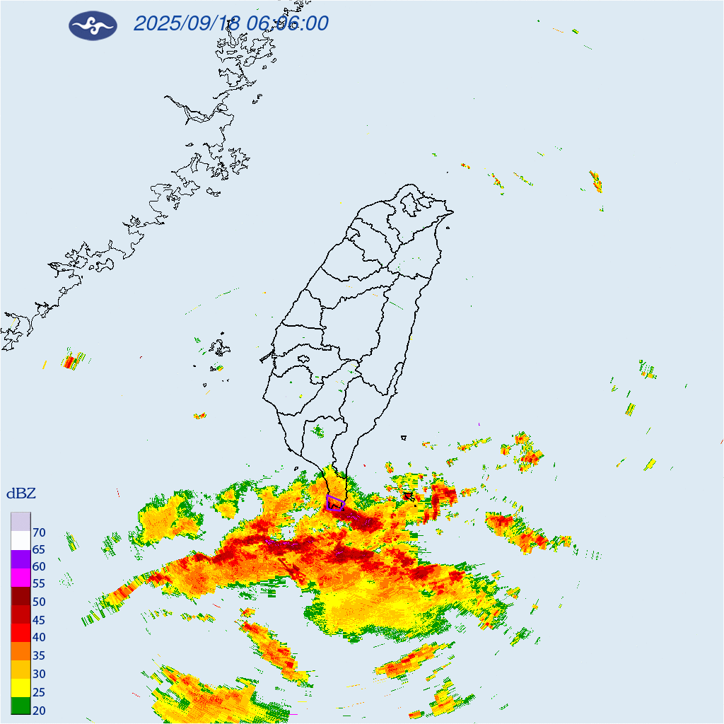 ▲▼ 屏東大雷雨。（圖／中央氣象署）