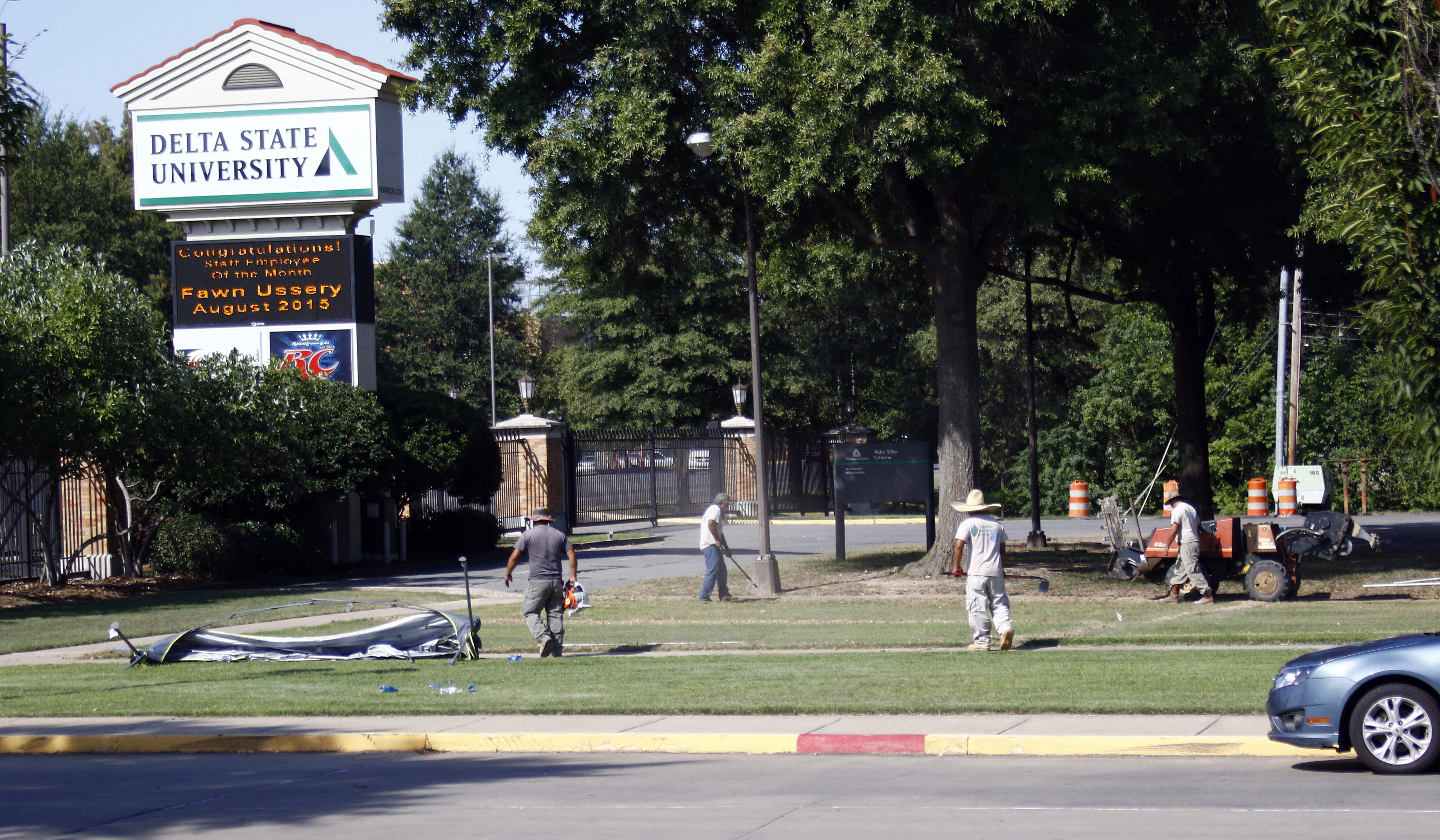 ▲▼美國密西西比州德爾塔州立大學的草坪。（圖／達志影像／美聯社）