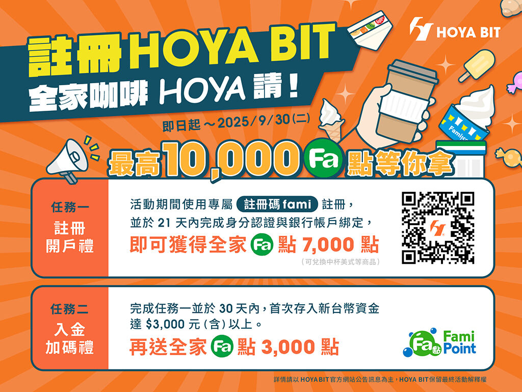 ▲▼HOYA BIT 交易所,全家,Fa點。（圖／業者提供）