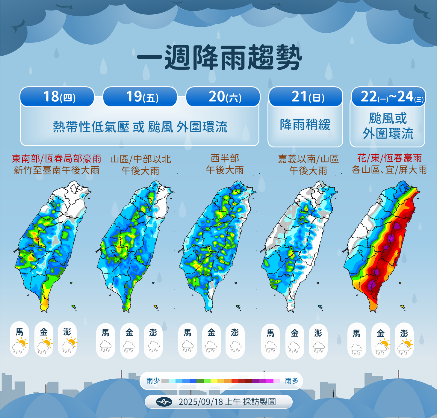 ▲▼未來一周天氣。（圖／氣象署提供）