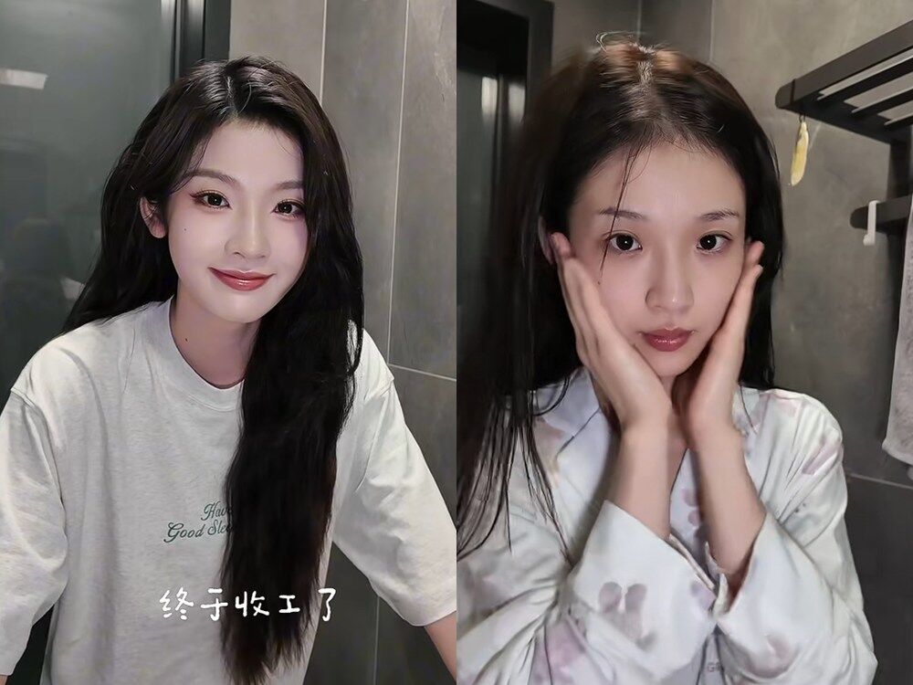 ▲▼張淼怡卸妝後素顏，網友形容「又回到原來的樣子」。（圖／翻攝自小紅書）