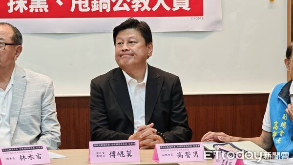 ▲傅崐萁18日出席「停砍公教退休金 合理調整退休金」記者會。（圖／記者湯興漢攝）
