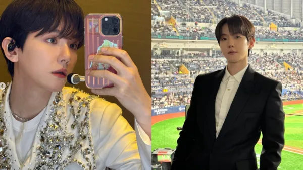 ▲伯賢即將在週末來台，19日抵達剛好是iPhone 17開賣日，他會特地去買手機。（圖／ETtoday製圖／翻攝自伯賢X）