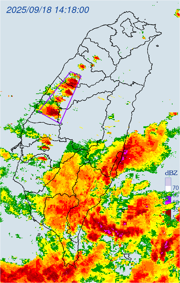 ▲▼大雷雨即時訊息 。（圖／氣象署提供）