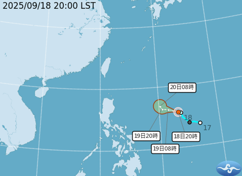 ▲▼樺加沙颱風。（圖／中央氣象署）